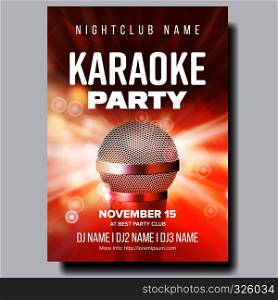 Karaoke Poster Vector. Party Flyer. Karaoke Music Night. Radio Microphone. Abstract Template. Rock Fun. Vocal Sign. Old Bar. Star Show. Modern Sound. Realistic Illustration. Karaoke Poster Vector. Disco Banner. Karaoke Voice Equipment. Sing Song. Entertainment Competition. Media Announcement. Luxury Emblem. Abstract Template. Rock Fun. Vocal Sign. Realistic Illustration