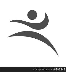 Karate icon logo design illustration 
