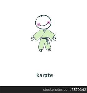 Karate. Illustration.