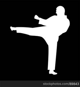 Karate man icon .