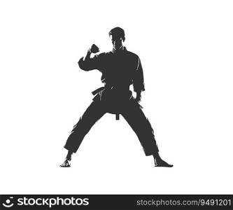 Karate silhouette. Vector illustration design.