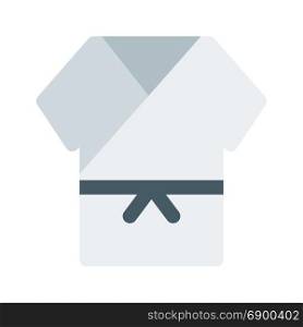 karate uniform, icon on isolated background