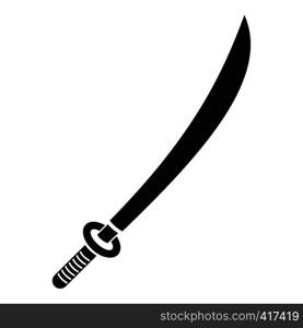 Katana icon. Simple illustration of katana vector icon for web. Katana icon, simple style