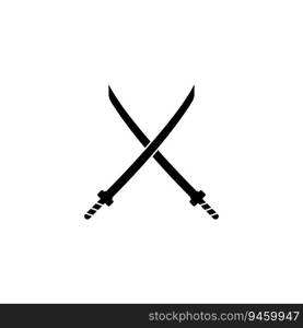 katana icon vector template illustration logo design