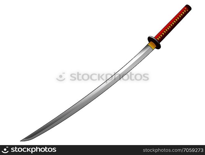 Katana - Japanese Samurai Sword, an object for illustrations and games