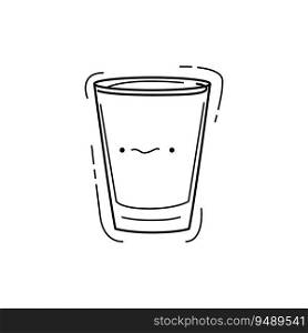 kawaii drink glass, cute drink cup character. kawaii drink glass, cute drink cup character, doodle vector