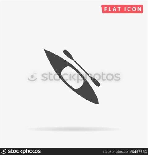 Kayak flat vector icon. Hand drawn style design illustrations.. Kayak flat vector icon