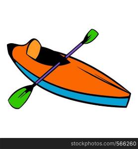 Kayak icon in icon in cartoon style isolated vector illustration. Kayak icon, icon cartoon