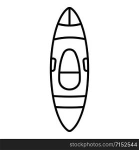 Kayak icon. Outline kayak vector icon for web design isolated on white background. Kayak icon, outline style