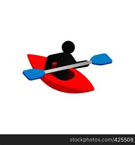 Kayak isometric 3d icon on a white background. Kayaking water sport . Kayak isometric 3d icon