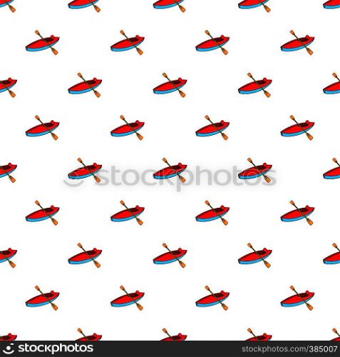 Kayak pattern. Cartoon illustration of kayak vector pattern for web. Kayak pattern, cartoon style