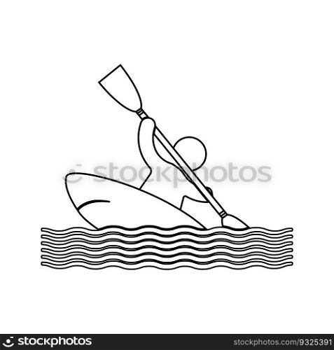 kayak sport icon vector illustration symbol design