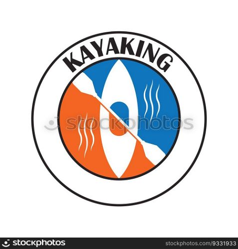 kayak sport logo vector illustration templatel design