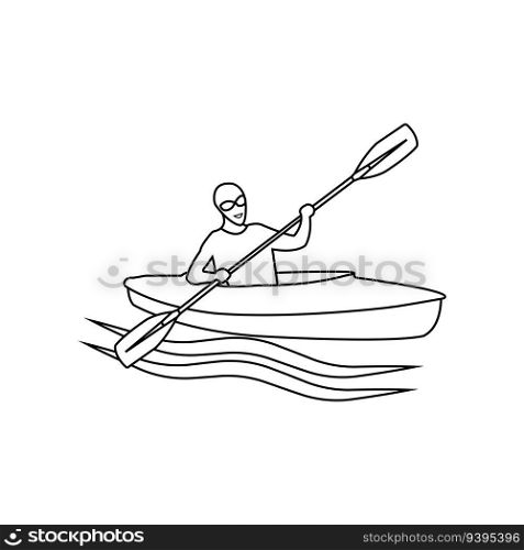 kayak sport logo vector illustration templatel design