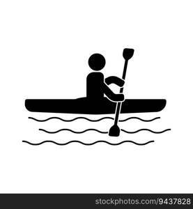 kayaking icon vector template illustration logo design