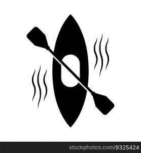 kayaking vector icon illustration symbol design