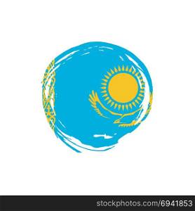 Kazakhstan flag, vector illustration. Kazakhstan flag, vector illustration on a white background