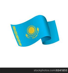 Kazakhstan flag, vector illustration. Kazakhstan flag, vector illustration on a white background