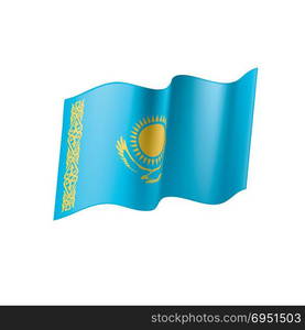 Kazakhstan flag, vector illustration. Kazakhstan flag, vector illustration on a white background