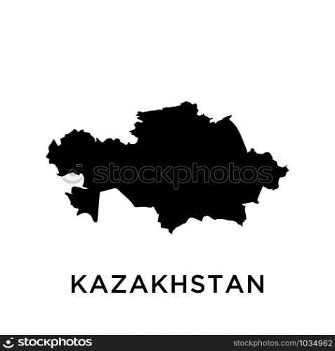 Kazakhstan map icon design trendy