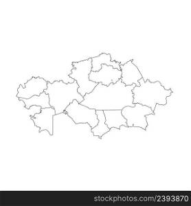 Kazakhstan map, isolated on white background. Black map template. Simplified, generalized world map with round. Kazakhstan map, isolated on white background. Black map template. Simplified world map with round