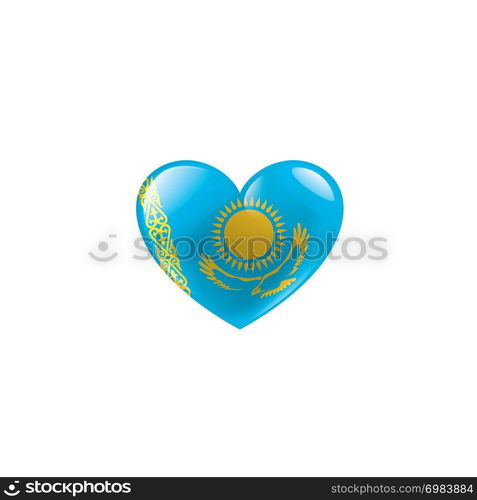 Kazakhstan national flag, vector illustration on a white background. Kazakhstan flag, vector illustration on a white background