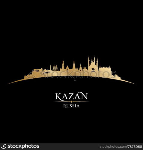 Kazan Russia city skyline silhouette. Vector illustration