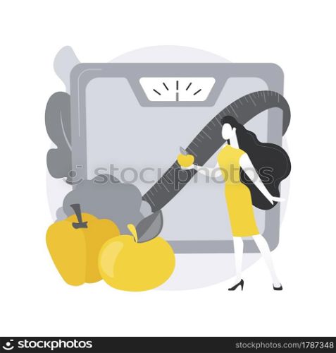 Keep a healthy diet abstract concept vector illustration. Self-qarantine home cooking, healthy recipe, baking bread, self isolation, food and nutrition tips, meal preparation abstract metaphor.. Keep a healthy diet abstract concept vector illustration.