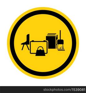 Keep Area Clear Symbol Sign Isolate on White Background,Vector Illustration