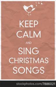 Keep Calm And Sing Christmas Song