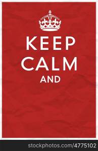 Keep Calm Poster with Crown
