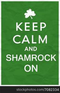 Keep Calm Poster with St. Patricks Day Greetings