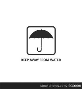 keep dry and keep away from water sign icon vector illustration design template web