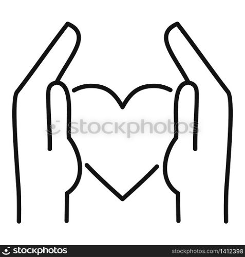 Keep friend love icon. Outline keep friend love vector icon for web design isolated on white background. Keep friend love icon, outline style
