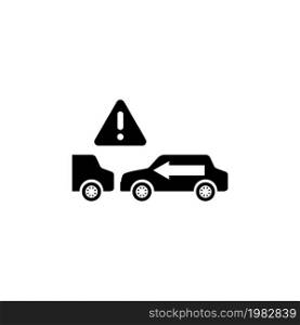 Keep Safe Distance. Flat Vector Icon. Simple black symbol on white background. Keep Safe Distance Flat Vector Icon