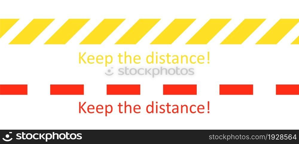 Keep safe distance vector illustration concept. Isolated flat design.