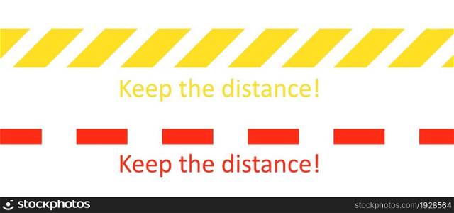 Keep safe distance vector illustration concept. Isolated flat design.