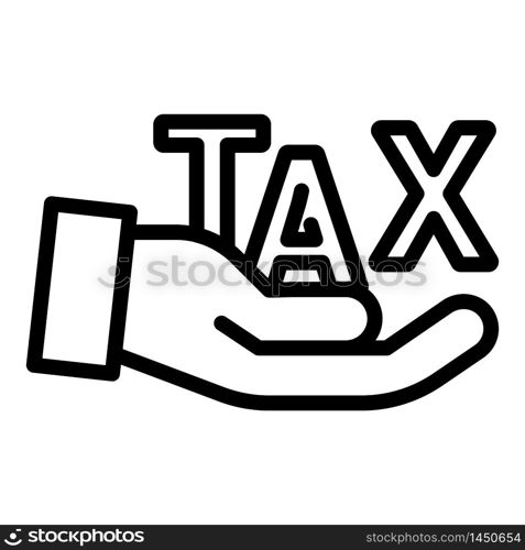 Keep tax icon. Outline keep tax vector icon for web design isolated on white background. Keep tax icon, outline style