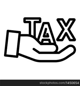 Keep tax icon. Outline keep tax vector icon for web design isolated on white background. Keep tax icon, outline style