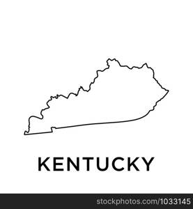 Kentucky map icon design trendy