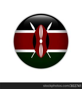Kenya flag on button