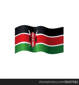 Kenya flag, vector illustration. Kenya flag, vector illustration on a white background