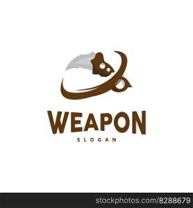 Kerambit Logo, Indonesia Fighting Weapon Vector, Ninja Fighting Tool Simple Design, Template Illustration Symbol Icon