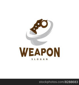 Kerambit Logo, Indonesia Fighting Weapon Vector, Ninja Fighting Tool Simple Design, Template Illustration Symbol Icon