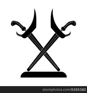keris traditional weapon from indonesia in flat illustration vector