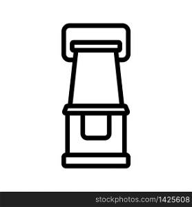 kerosene lamp with handle icon vector. kerosene lamp with handle sign. isolated contour symbol illustration. kerosene lamp with handle icon vector outline illustration