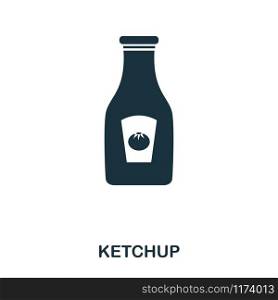 Ketchup icon. Mobile apps, printing and more usage. Simple element sing. Monochrome Ketchup icon illustration. Ketchup icon. Mobile apps, printing and more usage. Simple element sing. Monochrome Ketchup icon illustration.