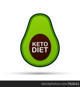 Ketogenic diet logo sign. Keto diet. Vector stock illustration.
