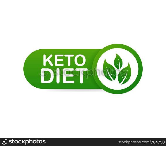 Ketogenic diet logo sign. Keto diet. Vector stock illustration.