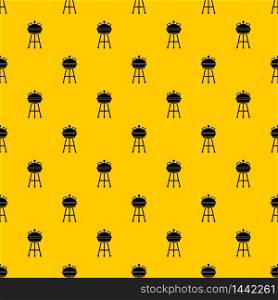 Kettle barbecue pattern seamless vector repeat geometric yellow for any design. Kettle barbecue pattern vector